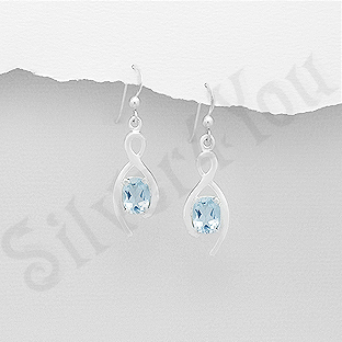 AR304 - Cercei argint cu topaz bleu