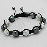 Bratara shamballa hematite si cristale albe - PK2302 Bratara shamballa hematite si cristale albe - PK2302