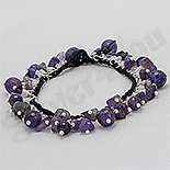 Bratara fantezie ametist mov siret negru - PK2204 Bratara fantezie ametist mov siret negru - PK2204