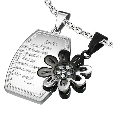 Set pandantive indragostiti floare - LR5001 Set pandantive indragostiti floare - LR5001