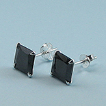 Cercei argint 925 si zircon negru/6 mm - CT23D Cercei argint 925 si zircon negru/6 mm - CT23D