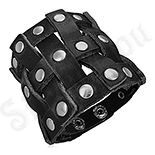 Bratara piele neagra cu tinte - BF815 Bratara piele neagra cu tinte - BF815