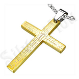 Pandant inox cruce rugaciune " Tatal Nostru" - BF1248 Pandant inox cruce rugaciune " Tatal Nostru" - BF1248