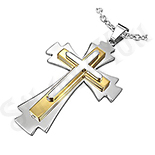 Pandantiv inox cruce 5.4 cm/3.2 cm - PF1117 Pandantiv inox cruce 5.4 cm/3.2 cm - PF1117