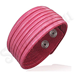 Bratara piele dama culoare roz - BF6140 Bratara piele dama culoare roz - BF6140