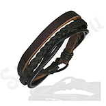 Bratara piele maro si negru - PK1676 Bratara piele maro si negru - PK1676