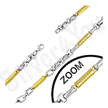 Lant inox aurit 8 mm/55 cm - BM228 Lant inox aurit 8 mm/55 cm - BM228