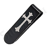 Clip inox bani cruce floare de crin - BM241