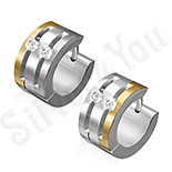 Cercei inox rotunzi auriti cu zirconi albe mici - PK1765 Cercei inox rotunzi auriti cu zirconi albe mici - PK1765