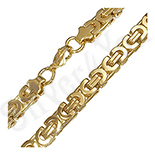 Lant inox placat cu aur model grecesc 54 cm/8 mm - PK1792 Lant inox placat cu aur model grecesc 54 cm/8 mm - PK1792
