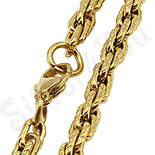 Lant inox aurit 59 cm/5 mm - superb - BR6111 Lant inox aurit 59 cm/5 mm - superb - BR6111