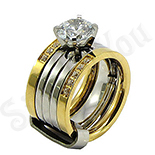 Set Inele Inox Aurit Bestseller - BR6027 Set Inele Inox Aurit Bestseller - BR6027