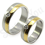 Verigheta inox aurit cu zircon alb - BR6092 Verigheta inox aurit cu zircon alb - BR6092