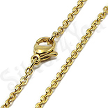 Lant inox aurit 50 cm/2 mm - BR6310 Lant inox aurit 50 cm/2 mm - BR6310