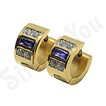 Cercei inox aurit si zirconii - BR6154 Cercei inox aurit si zirconii - BR6154