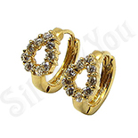 Cercei inox aurit si zirconii albe - BR6146 Cercei inox aurit si zirconii albe - BR6146