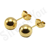 Cercei inox aurit model bila/8 mm - BR6151 Cercei inox aurit model bila/8 mm - BR6151
