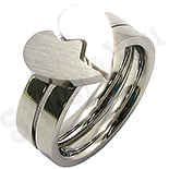 Set inele inox inimioara - BR6435 Set inele inox inimioara - BR6435
