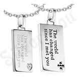 Set pandantive indragostiti cu mesaj - BR6429 Set pandantive indragostiti cu mesaj - BR6429