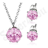 Set cercei, pandantiv si lantisor - BR6403 Set cercei, pandantiv si lantisor - BR6403