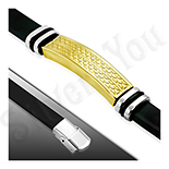 Bratara inox in 2 culori si cauciuc - LR5102 Bratara inox in 2 culori si cauciuc - LR5102