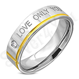 Inel inox "love only you" - LR103