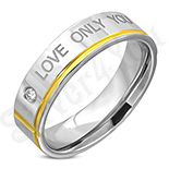 Inel inox "love only you" - LR103 Inel inox "love only you" - LR103