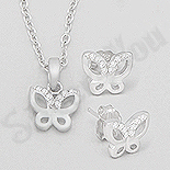 Set argint fluturas cu zirconii albe - AR176 Set argint fluturas cu zirconii albe - AR176