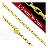 Lant inox zale in culoare aurului/ 54 cm - LR5058 Lant inox zale in culoare aurului/ 54 cm - LR5058