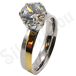 Inel inox cu zircon alb - LR211 Inel inox cu zircon alb - LR211