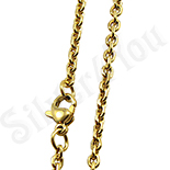 Lant inox aurit 53 cm/2.5 mm - BR6310B Lant inox aurit 53 cm/2.5 mm - BR6310B