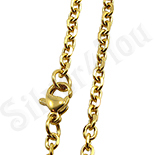 Lant inox aurit 64 cm sau 60 cm /3 mm - BR6310C Lant inox aurit 64 cm sau 60 cm /3 mm - BR6310C