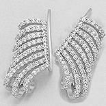 Cercei argint "ear cuf" cu zirconii albe - AS109 Cercei argint "ear cuf" cu zirconii albe - AS109
