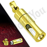 Pandantiv inox aurit cilindru - PK6010 Pandantiv inox aurit cilindru - PK6010