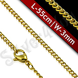 Lant inox aurit 55 cm/3 mm - LR320 Lant inox aurit 55 cm/3 mm - LR320